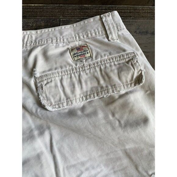 U.S. Polo Assn. 1890 Khaki Cargo Shorts size 36 distressed flawed - Picture 6 of 7